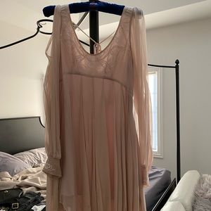 Pale Blush Fairy Dress Free People Boho Hippie